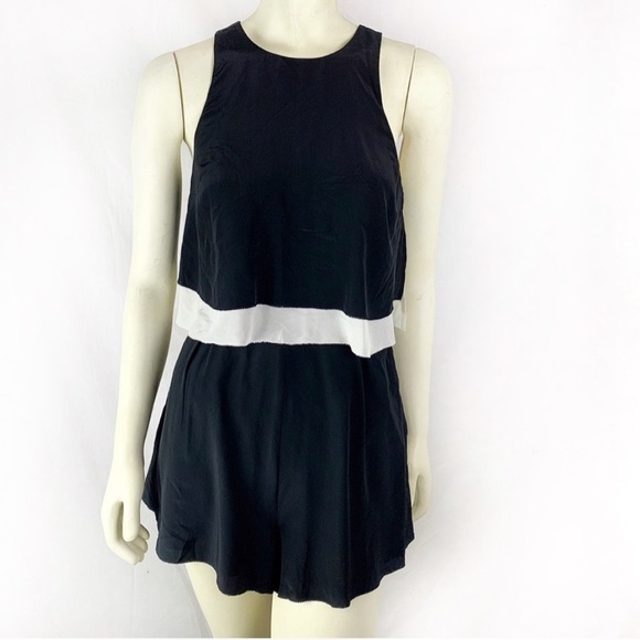 Madison Marcus black silk boho romper size S - Picture 2 of 6